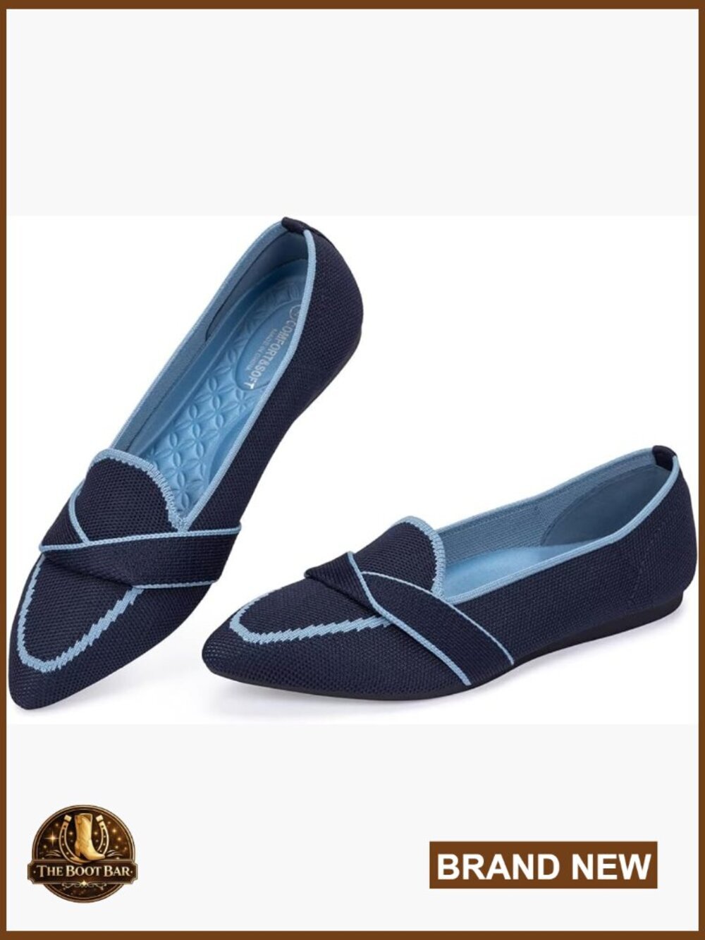 Pointed Toe Mesh Loafer Flat Slip On Walking Shoes for Women